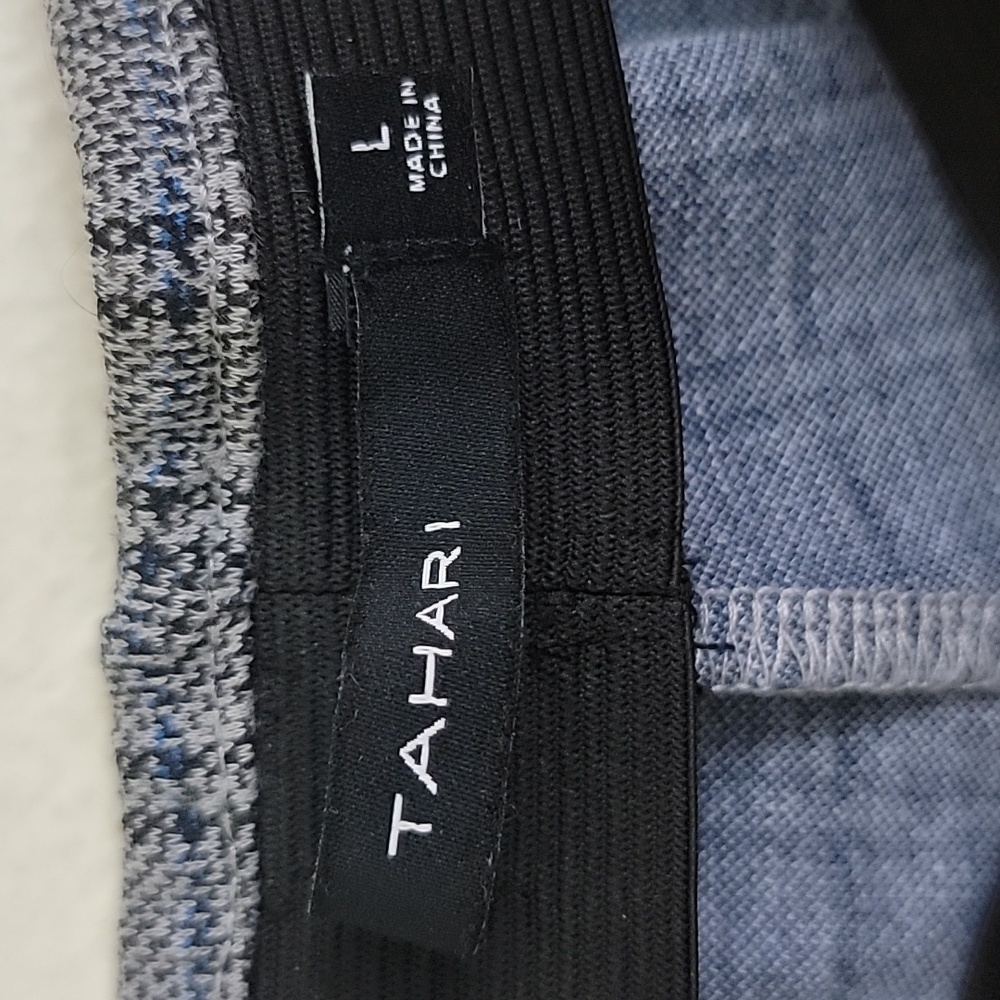 Tahari Black, White & Blue Plaid Slim Pants M/L - Picture 11 of 15